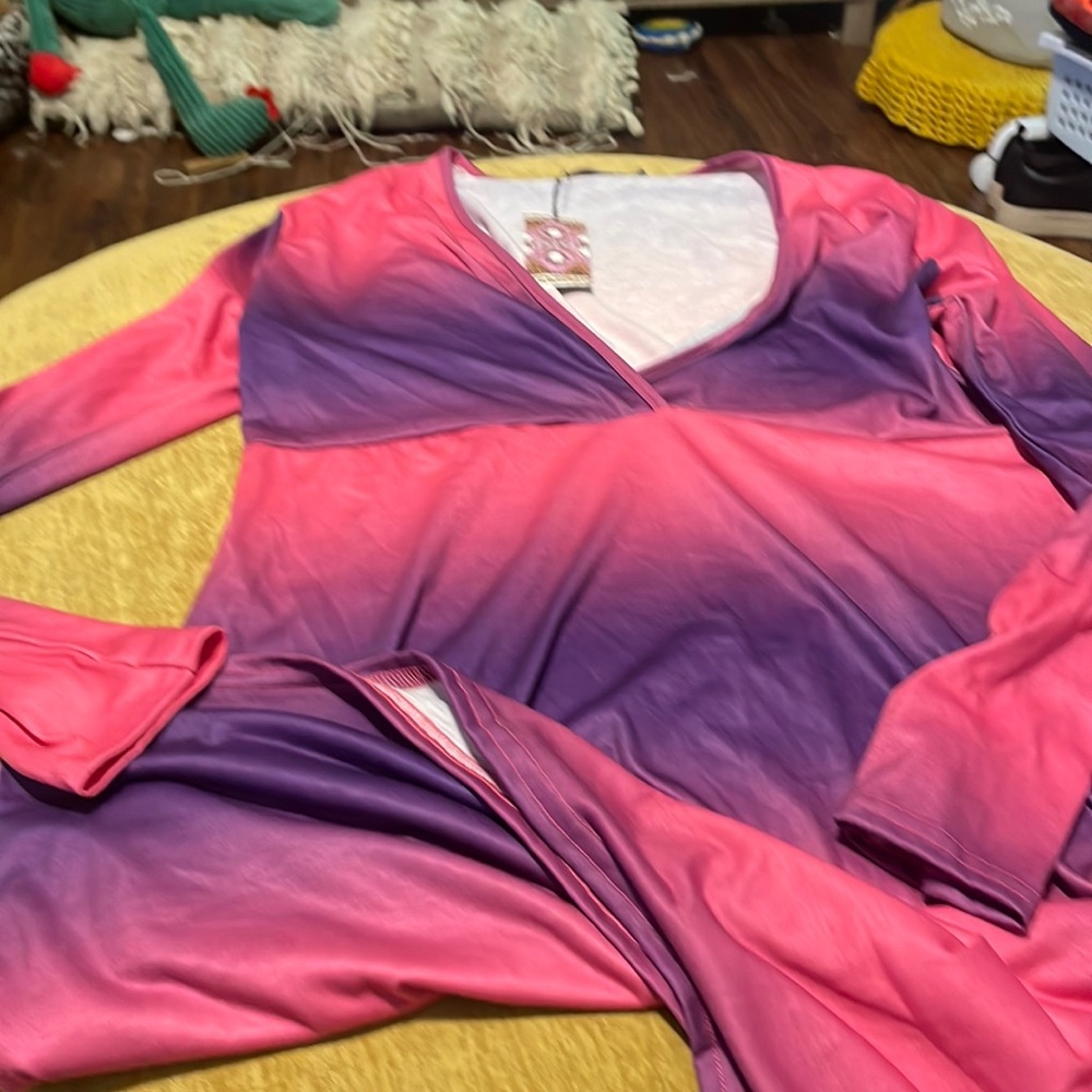 NWT Boohoo knee length tie dye /ombré dress